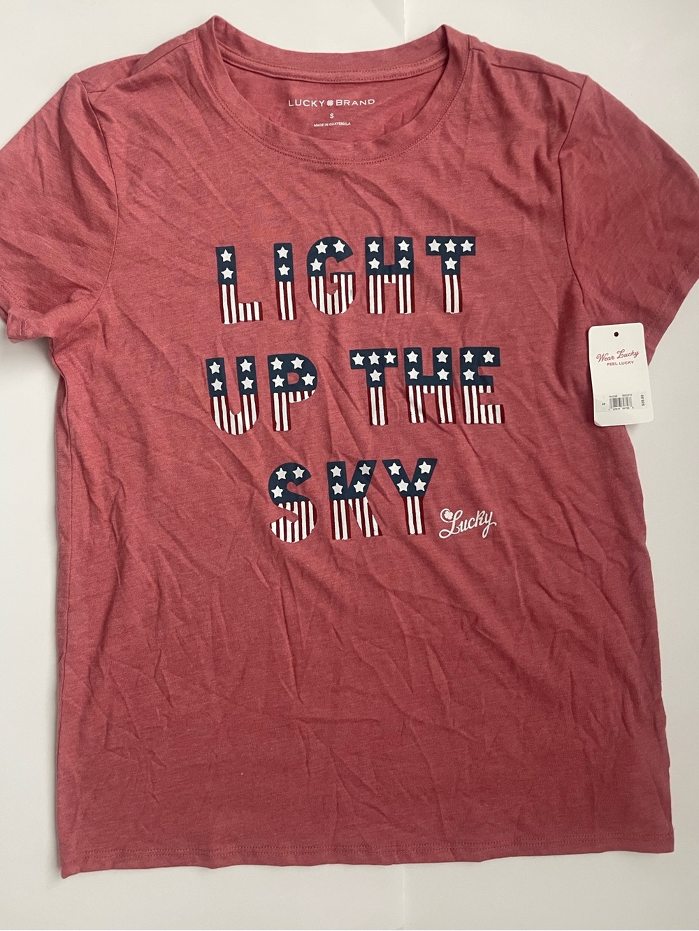 NWT Lucky Brand Light Up The Sky Americana Graphic Tee Size Small